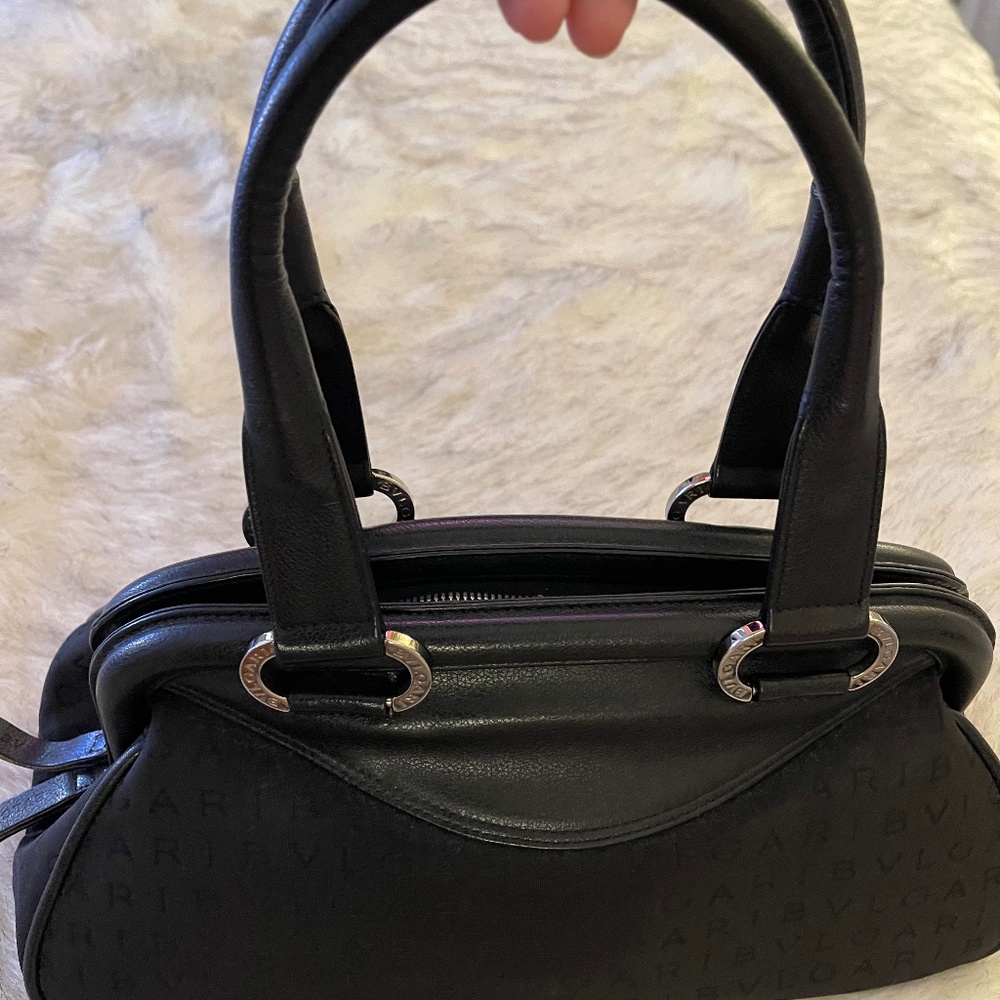 Bvlgari LogoMania Canvas Shoulder Bag